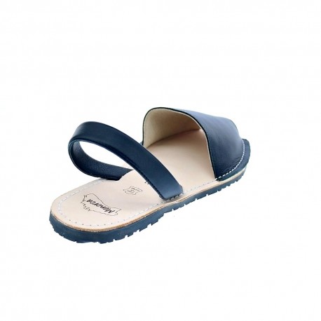 Abarcas menorquinas Menorca zapatos Hombre modelo Oslo Napa Negre Negro 