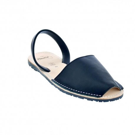 Abarcas menorquinas Menorca zapatos Hombre modelo Oslo Napa Negre Negro 