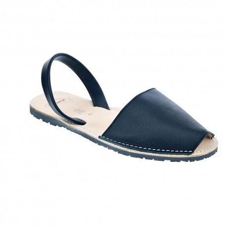 Abarcas menorquinas Menorca zapatos Hombre modelo Oslo Napa Negre Negro 