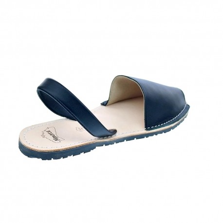 Abarcas menorquinas Menorca zapatos Hombre modelo Oslo Napa Negre Negro 