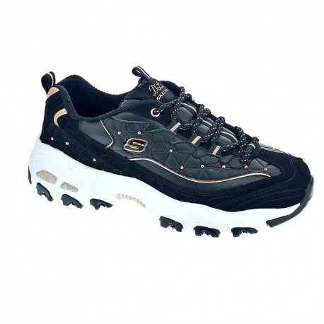 skechers d'lites negro