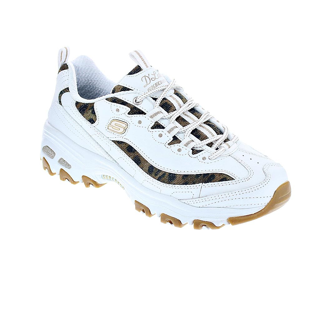 skechers d'lites mujer blanco