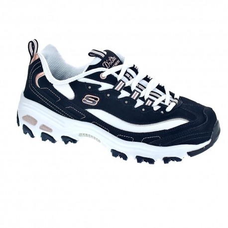 skechers d'lites negro