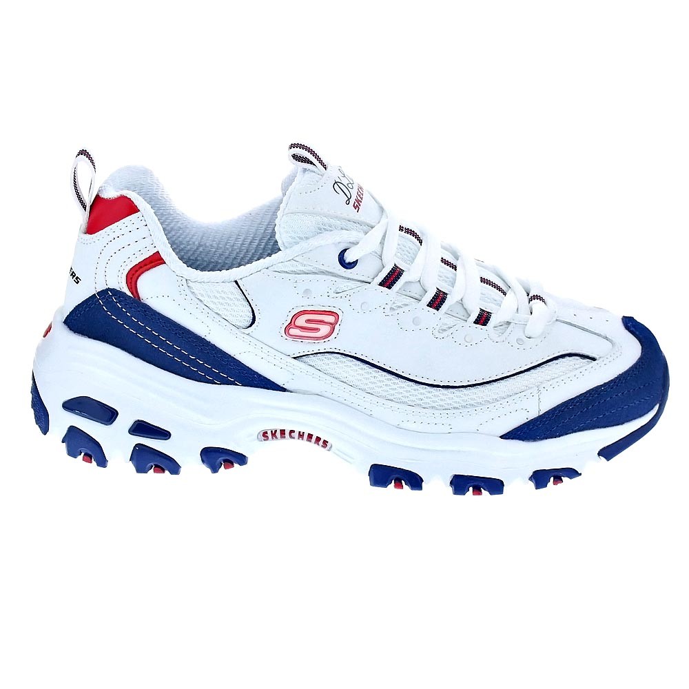 skechers d'lites mujer blanco