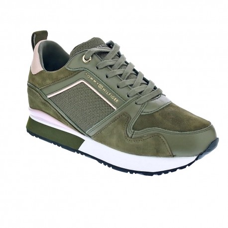 Zapatillas Tommy Hilfiger zapatos Mujer modelo FW04421 PFQ Verde 