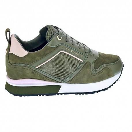 Zapatillas Tommy Hilfiger zapatos Mujer modelo FW04421 PFQ Verde 
