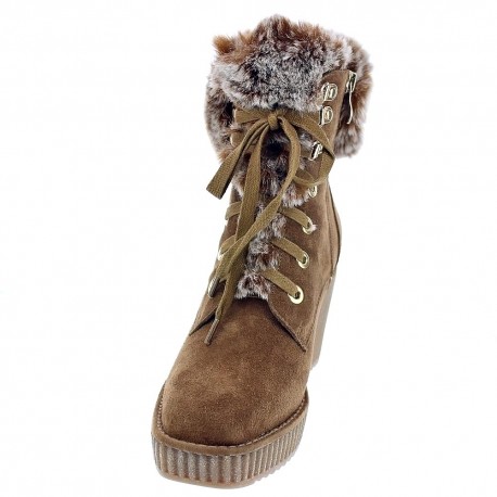 Botines Alma en Pena zapatos Mujer modelo Crosta Camel Marrón 