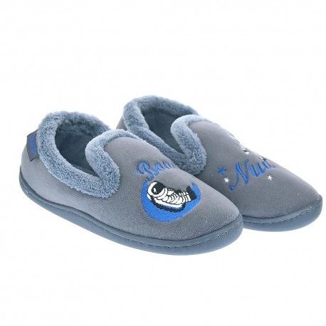 Pantuflas Isotoner zapatos Niño modelo 99505 Gris 
