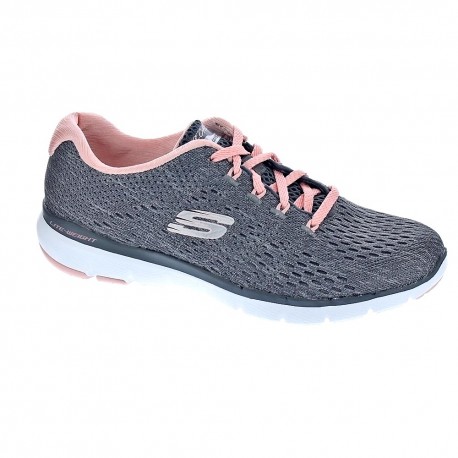 skechers flex appeal mujer gris