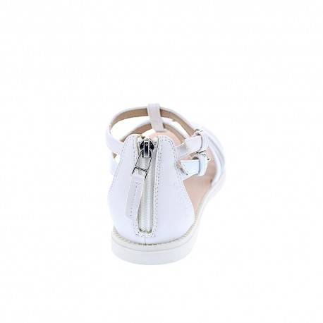 Sandalias Geox zapatos Niña modelo Sandal Karly Cerrada detrás Blanco 