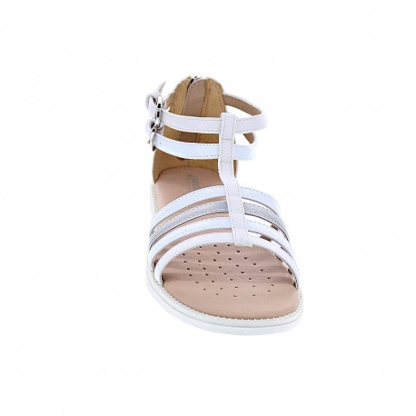 Sandalias Geox zapatos Niña modelo Sandal Karly Cerrada detrás Blanco 