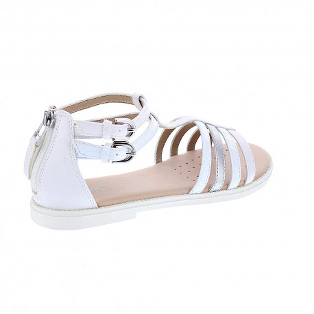 Sandalias Geox zapatos Niña modelo Sandal Karly Cerrada detrás Blanco 