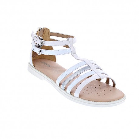 Sandalias Geox zapatos Niña modelo Sandal Karly Cerrada detrás Blanco 