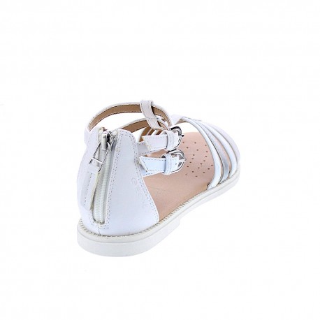 Sandalias Geox zapatos Niña modelo Sandal Karly Cerrada detrás Blanco 