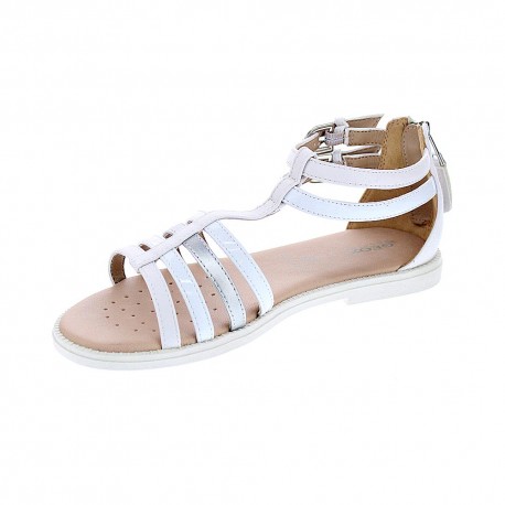 Sandalias Geox zapatos Niña modelo Sandal Karly Cerrada detrás Blanco 