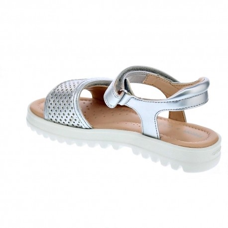 Sandalias Geox zapatos Niña modelo Sandal Coralie Plata 