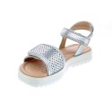 Sandalias Geox zapatos Niña modelo Sandal Coralie Plata 