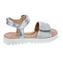 Sandalias Geox zapatos Niña modelo Sandal Coralie Plata 