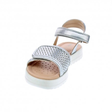 Sandalias Geox zapatos Niña modelo Sandal Coralie Plata 
