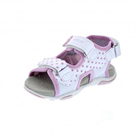 Sandalias Geox zapatos Niña modelo Agasim Blanco 