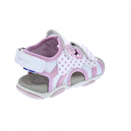 Sandalias Geox zapatos Niña modelo Agasim Blanco 