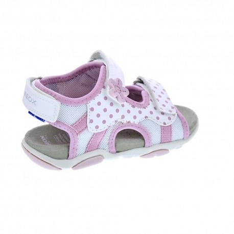 Sandalias Geox zapatos Niña modelo Agasim Blanco 