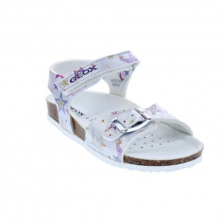 Sandalias Geox zapatos Niña modelo Adriel Plata 