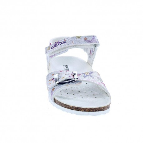 Sandalias Geox zapatos Niña modelo Adriel Plata 