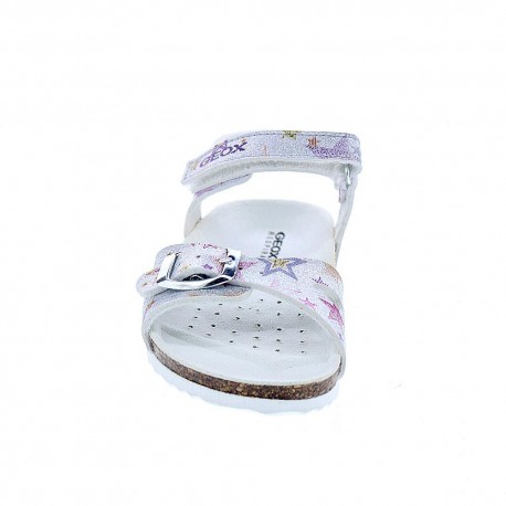 Sandalias Geox zapatos Niña modelo Adriel Plata 