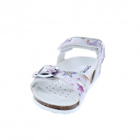 Sandalias Geox zapatos Niña modelo Adriel Plata 