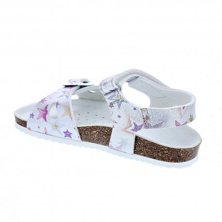 Sandalias Geox zapatos Niña modelo Adriel Plata 