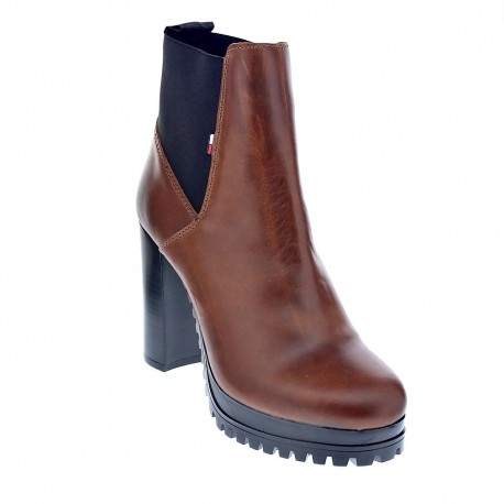 Botines Tommy Hilfiger zapatos Mujer modelo EN01075 GVI Marrón 