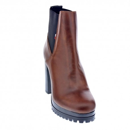 Botines Tommy Hilfiger zapatos Mujer modelo EN01075 GVI Marrón 