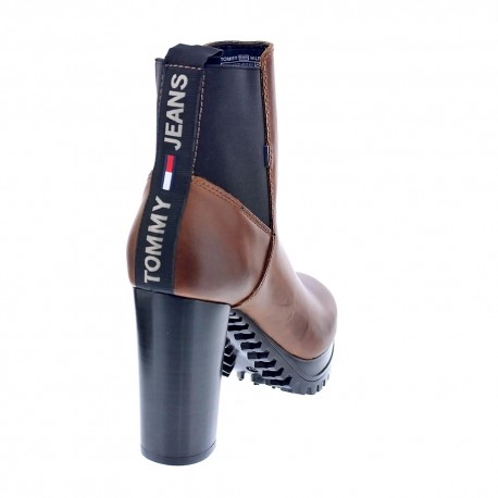 Botines Tommy Hilfiger zapatos Mujer modelo EN01075 GVI Marrón 