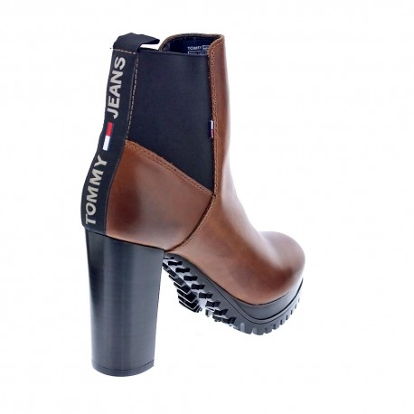 Botines Tommy Hilfiger zapatos Mujer modelo EN01075 GVI Marrón 