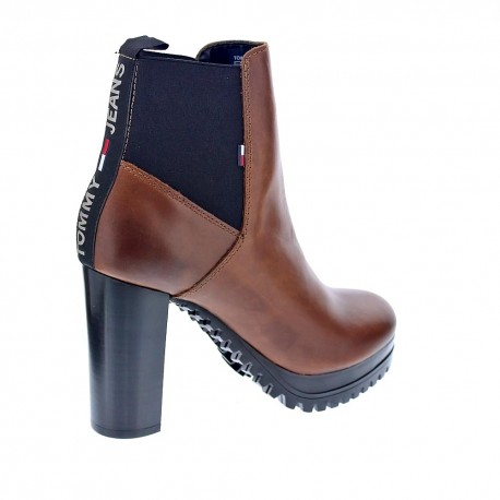Botines Tommy Hilfiger zapatos Mujer modelo EN01075 GVI Marrón 