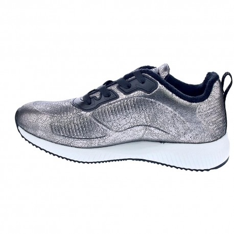 Zapatillas Skechers zapatos Mujer modelo 33155 Plata Cordón