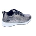 Zapatillas Skechers zapatos Mujer modelo 33155 Plata Cordón
