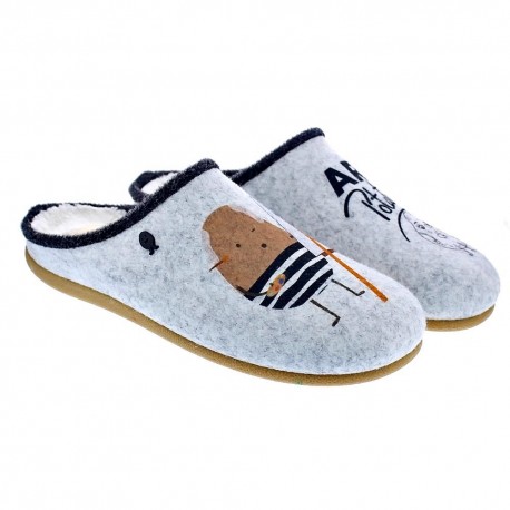 Pantuflas Potatoes zapatos Hombre modelo Torva Gris 