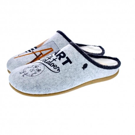 Pantuflas Potatoes zapatos Hombre modelo Torva Gris 