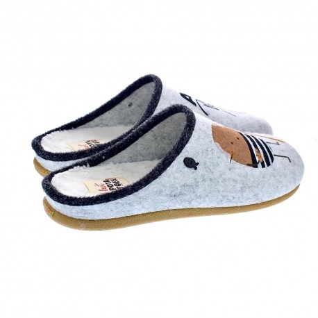 Pantuflas Potatoes zapatos Hombre modelo Torva Gris 
