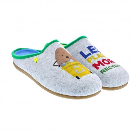 Pantuflas Potatoes zapatos Hombre modelo Rance Gris 