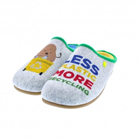 Pantuflas Potatoes zapatos Hombre modelo Rance Gris 