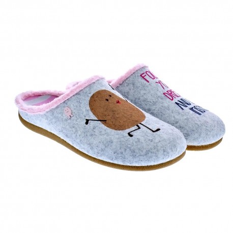 Pantuflas Potatoes zapatos Mujer modelo Kontich Gris 
