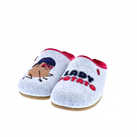 Pantuflas Potatoes zapatos Niño modelo Berford Gris 