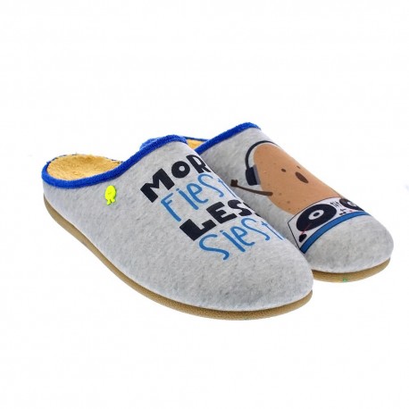 Pantuflas Potatoes zapatos Hombre modelo Bondo Gris 