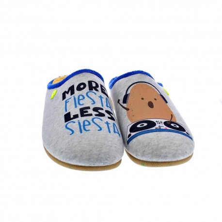 Pantuflas Potatoes zapatos Hombre modelo Bondo Gris 