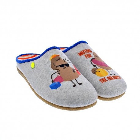 Pantuflas Potatoes zapatos Hombre modelo Lusaka Gris 