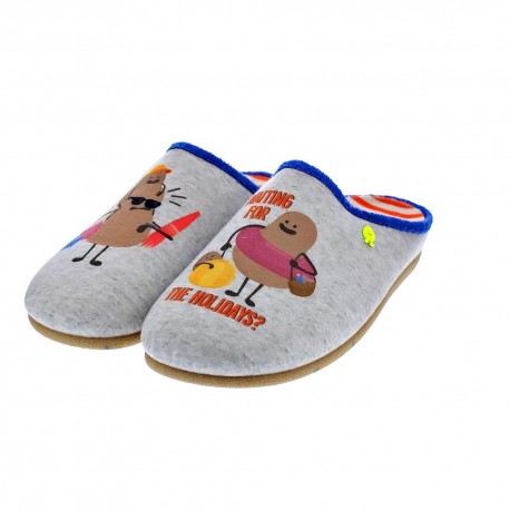 Pantuflas Potatoes zapatos Hombre modelo Lusaka Gris 