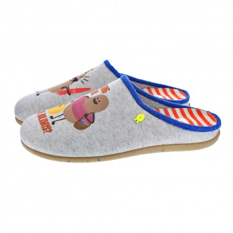 Pantuflas Potatoes zapatos Hombre modelo Lusaka Gris 